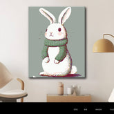 Painting by Numbers Pictures Sitting White Rabbit